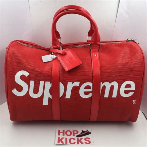 black louis vuitton supreme duffle bag|Louis Vuitton keepall 50.